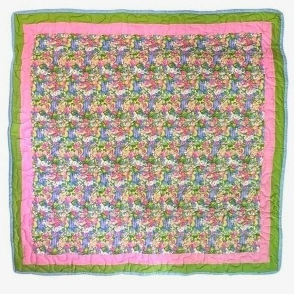 Handmade Quilt Bunnies Tulips Easter Eggs Spring 51